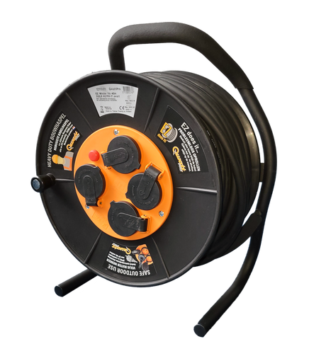 Qwattpro kabelhaspel 40mtr 3x2.5 er-300ez 4-voudig