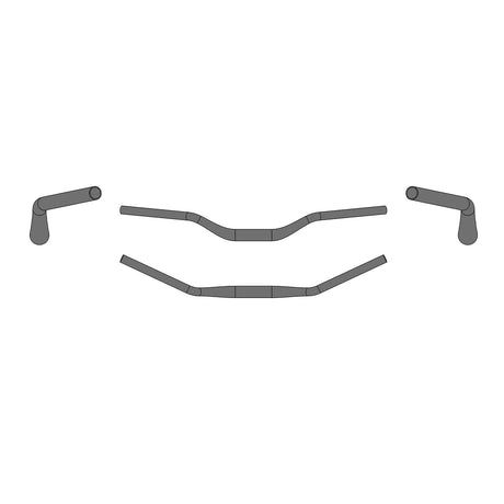 Ergotec stuur bar 50 comfort ø31.8mm 50mm rise - zwart gezandstraald