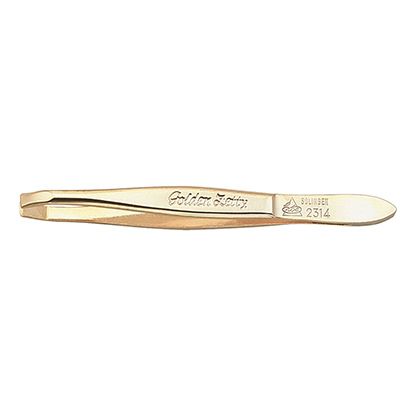 Erbe solingen pincet verguld gebogen 8cm (erbe92314)