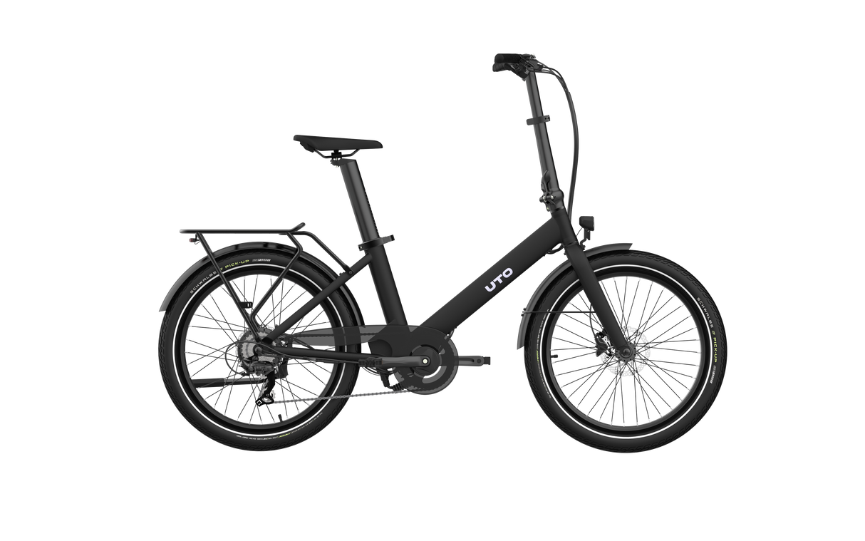 Uto elektrische compactfiets og24 v1 zwart