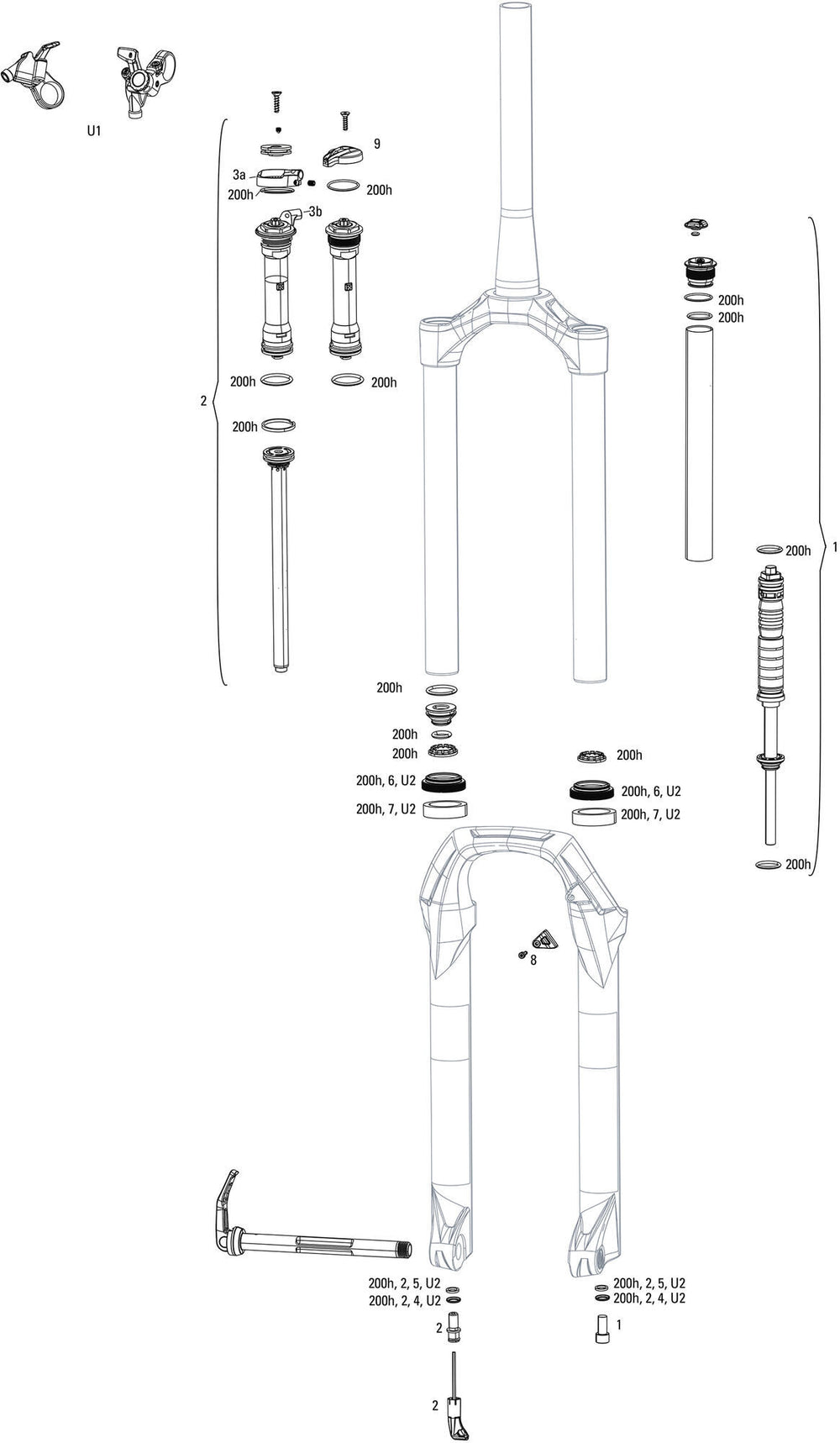 Rockshox federgabel judy silver tk susp.fork rs judy sil.tk 100mm black