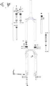 Rockshox federgabel judy silver tk susp.fork rs judy sil.tk 100mm black