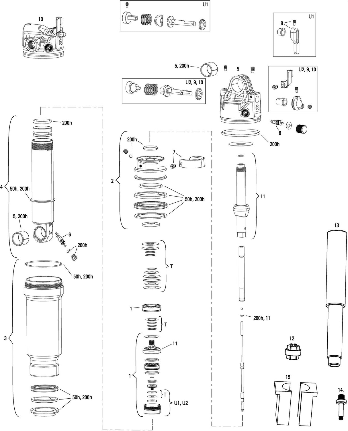 Rockshox schokdemper sidluxe ultimate 2p rear shock rs sidluxe ult.2p 170 x 30mm