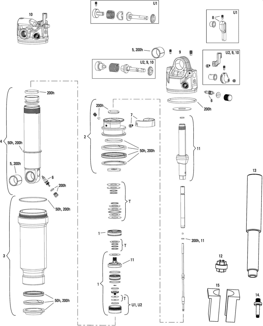 Rockshox schokdemper sidluxe ultimate 3p rear shock rs sidluxe ult.3p 165 x 45mm