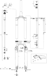 Rockshox federgabel lyrik ultimate rc2 sus.fork rs lyrik ult.rc2 27,5 + 29 red 140mm