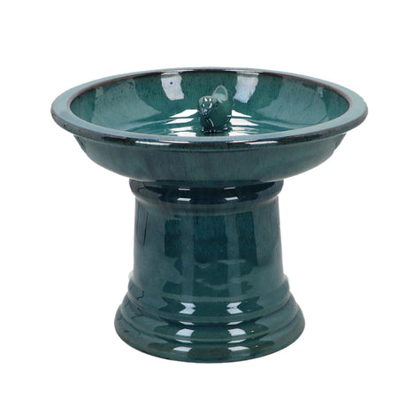 Esschert design vogelbad op voet petrol ø29xh23cm