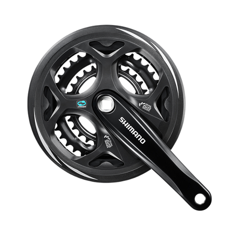 Shimano crankstel altus m311 48-38-28t 175mm +cg kk zwart