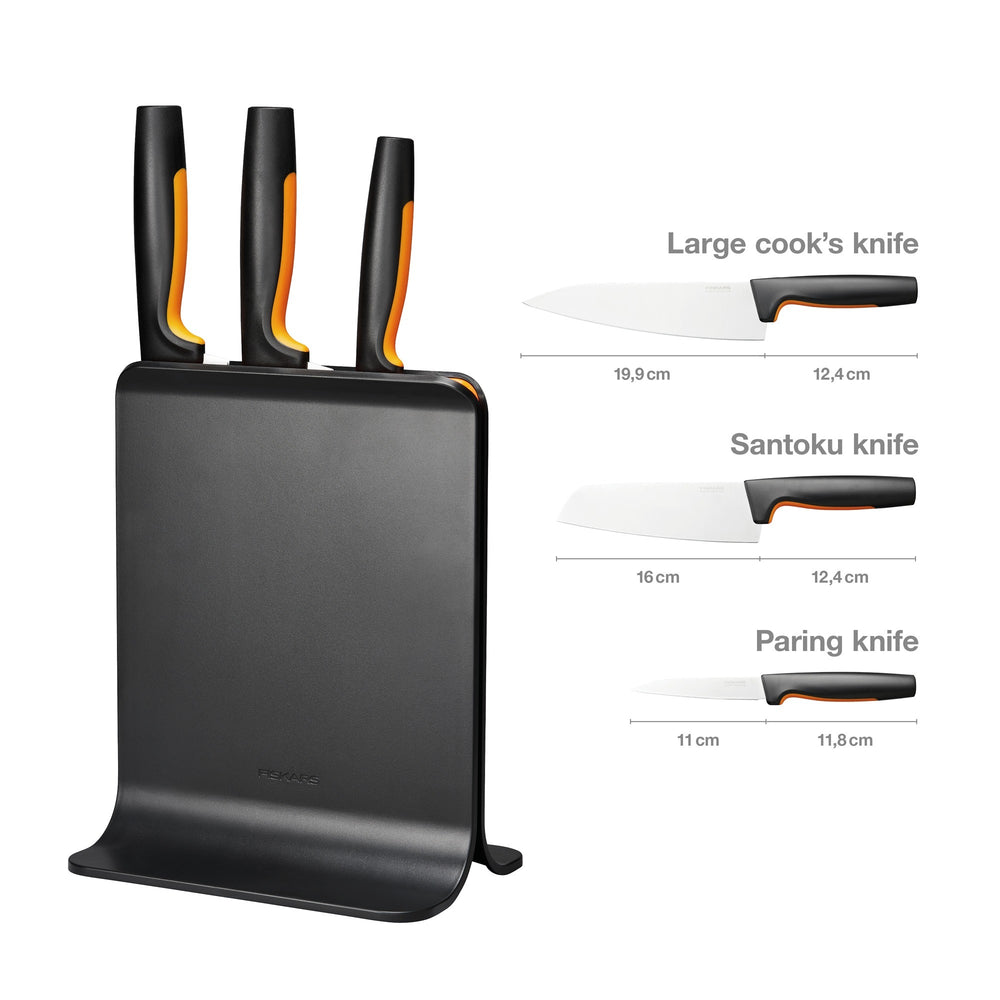 Fiskars Functional Form Kunststof messenblok met 3 messen