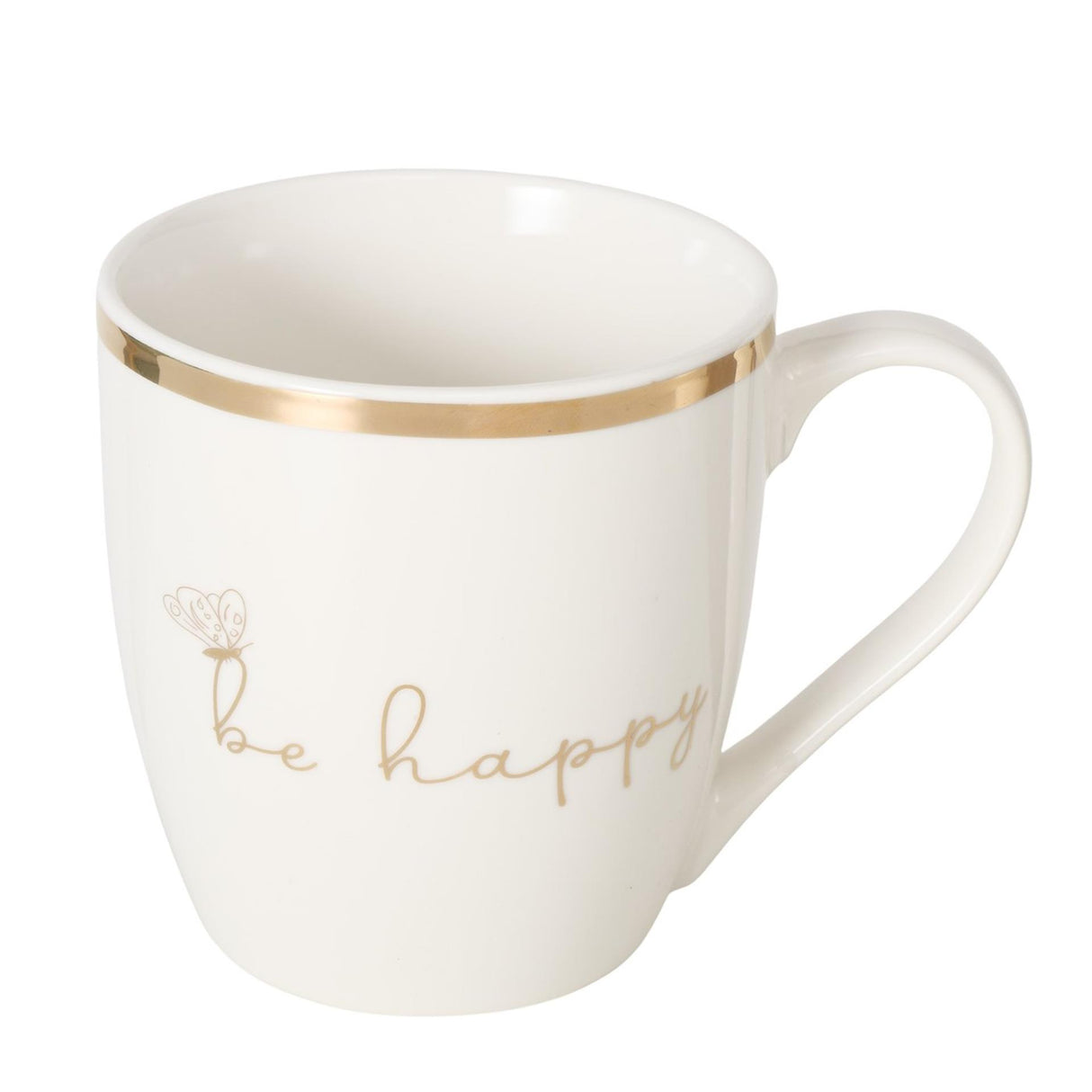 Boltze home mok davina be happy smile goud 400ml