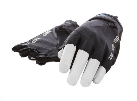 Mirage Lycra handschoen maat l gel zwart korte vinger op kaart