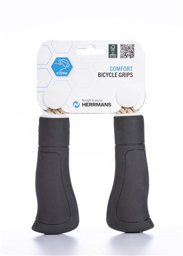 Herrmans Ergo 84B zwart 120mm - fiets handvat