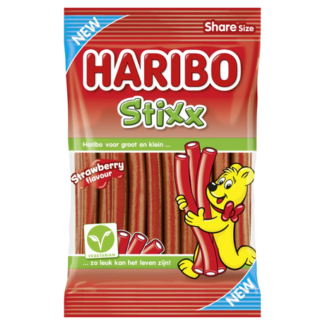 Haribo stixx strawberry (18x 160 gr)