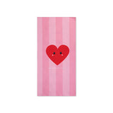 Hearts | rode microvezel handdoek 135 x 65 cm