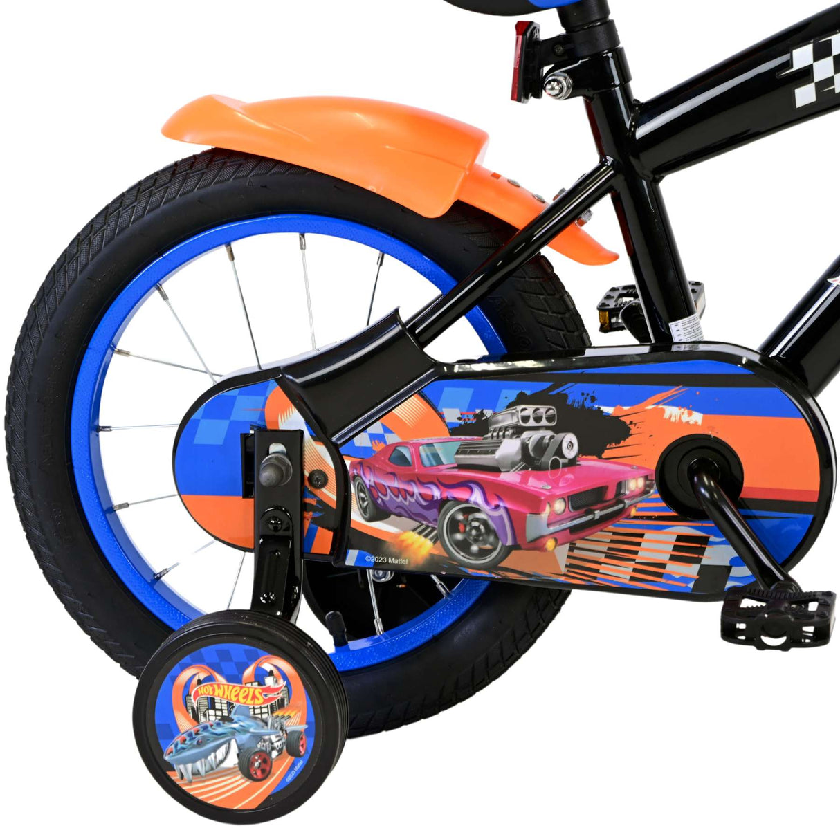 Hot Wheels Kinderfiets Jongens 14 inch Zwart Oranje Blauw