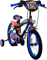 Hot Wheels Kinderfiets Jongens 16 inch Zwart Oranje Blauw Twee handremmen