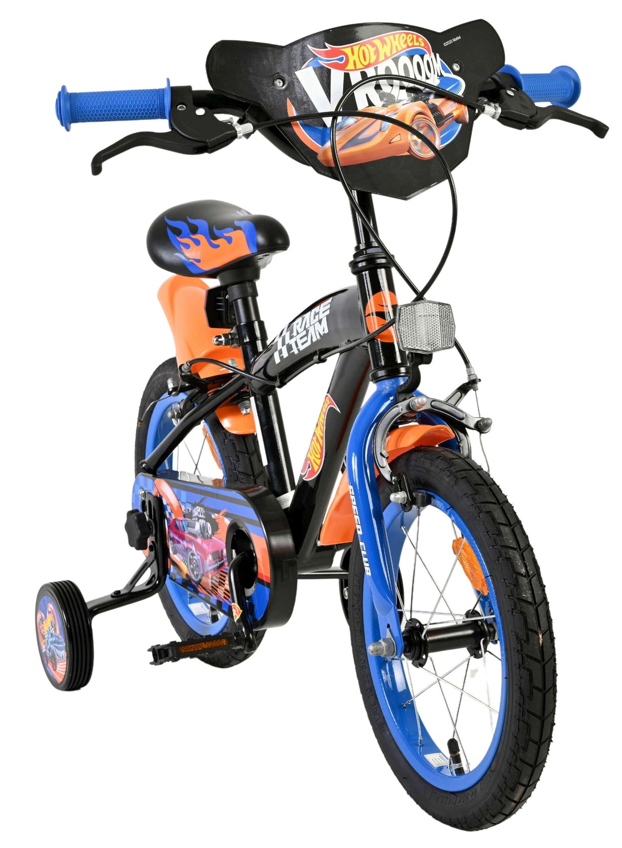 Heiße räder hot wheels kinderfiets - jongens - 14 inch - zwart - twee handremmen