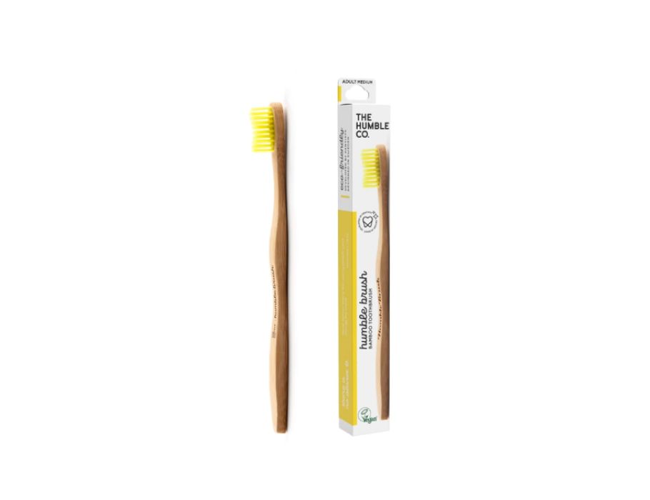 The humble co. tandenborstel bamboe - medium - geel