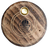 Mango hout ronde hamsa wierookhouder