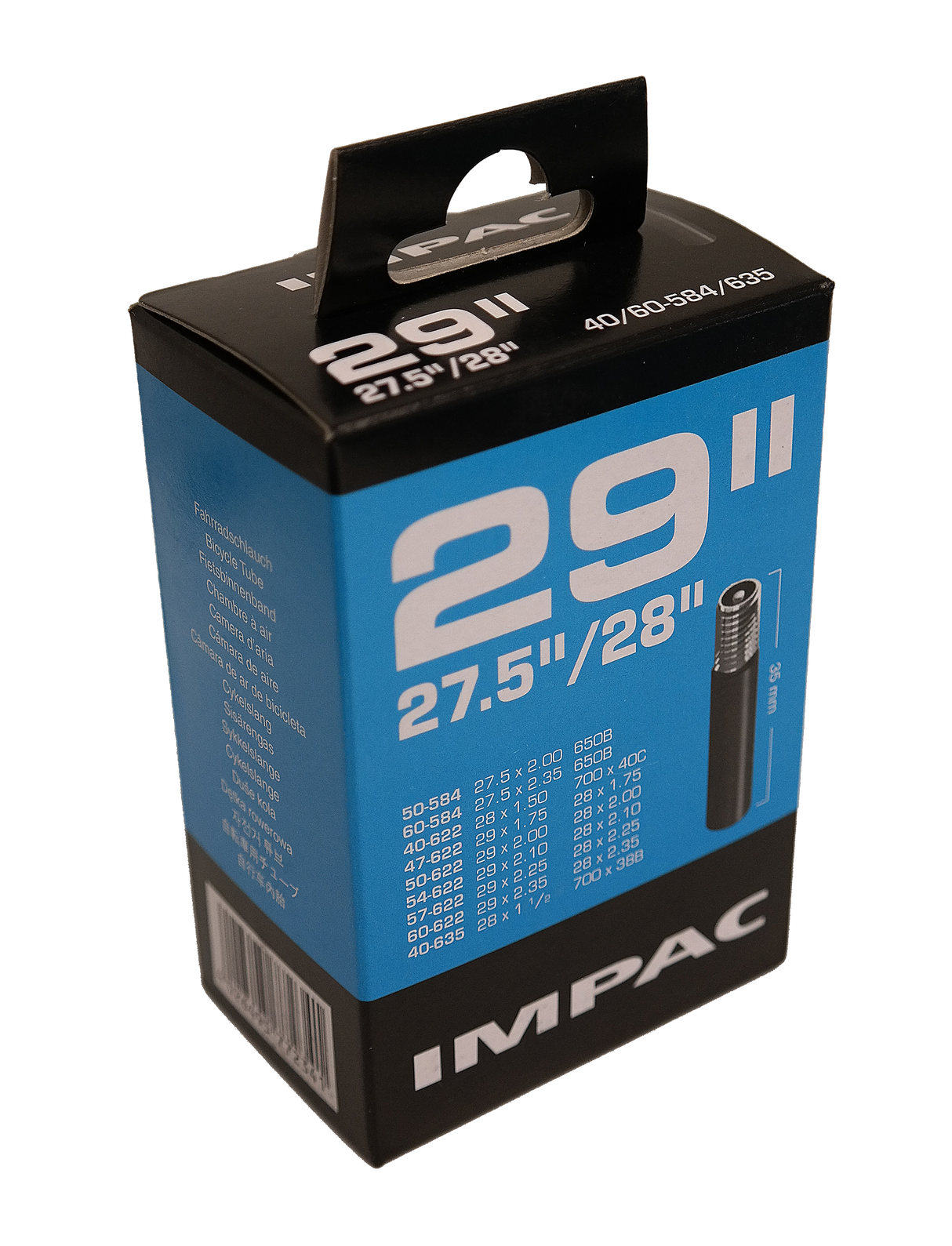 Impac ( schwalbe ) binnenband av19 27,5 29 inch 40 60-622 av 40 mm