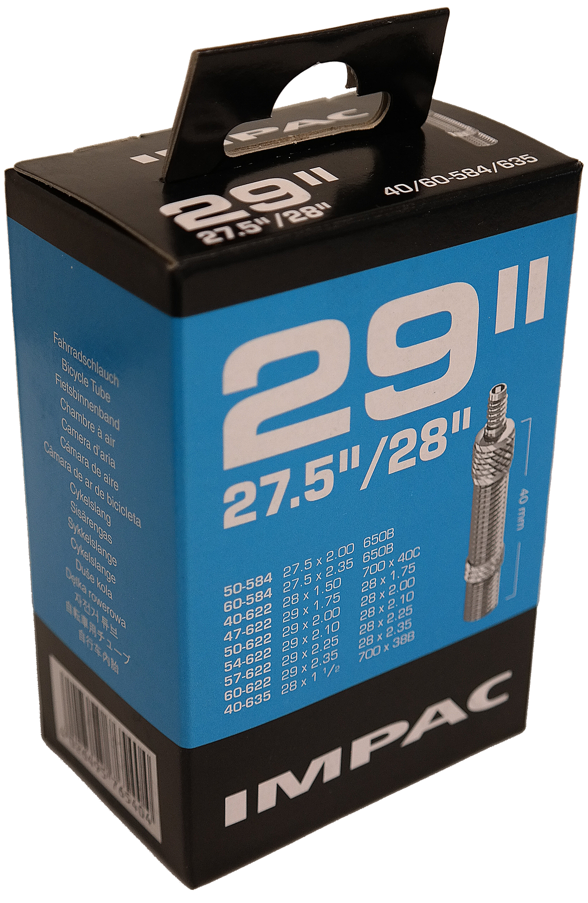 Impac ( schwalbe ) binnenband dv19 28 29 inch 40 60-622 635 40 mm