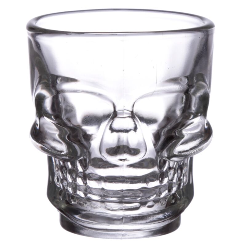 2 glazen shotglaasjes (60ml) - schedel