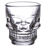 2 glazen shotglaasjes (60ml) - schedel