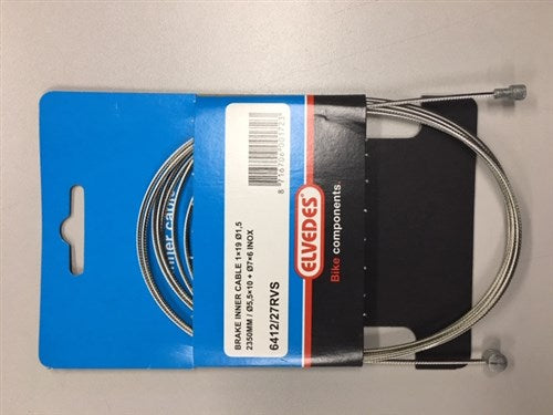 Elvedes rem-binnenkabel rvs 2-nippels 2.35m