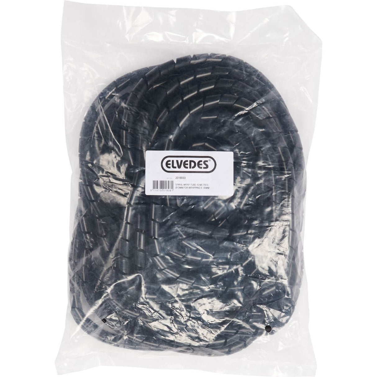 Elvedes spiraalslang (12mm) 10 meter zwart