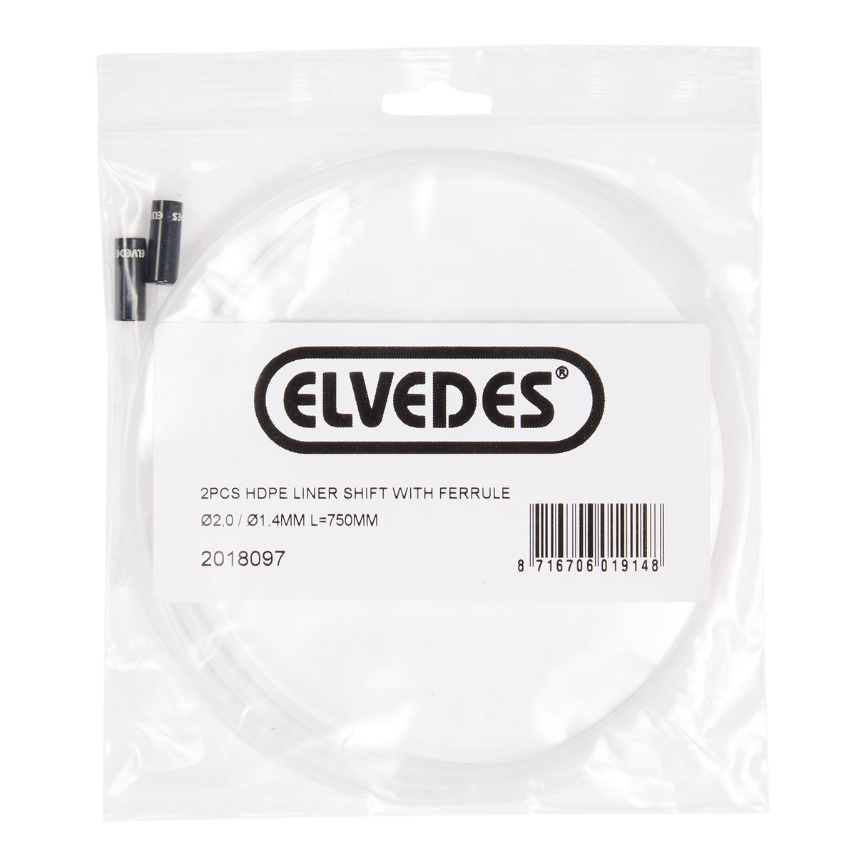 Elvedes cable systems bv elvedes liner schak 2 1,4mm(2) 750mm hdpe+hoedje 2018097
