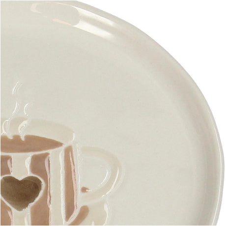 Kersten bord coffee keramiek bruin 13.5x13.5x1.3cm