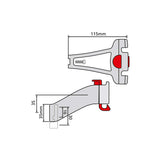 Klickfix balhoofd adapter tbv ahead adapter 1-1 8