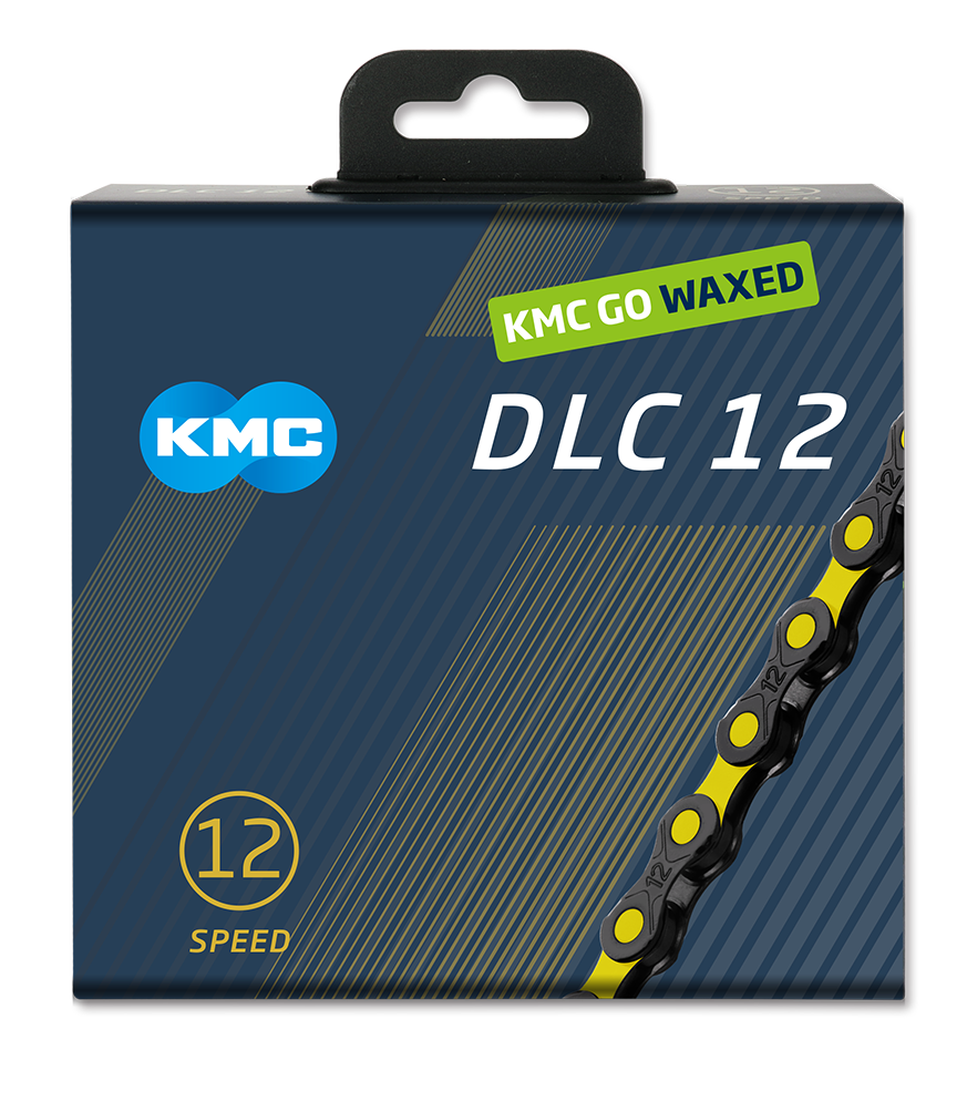 Kmc dlc12 waxed yellow derailleur chain