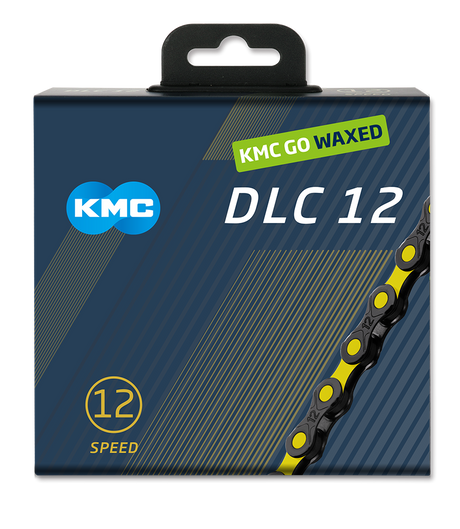 Kmc ketting dlc12 black yellow 126s waxed