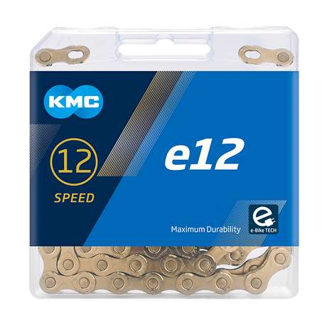 Kmc e12 ti-n gold 130 -glides 12-speed e-bike