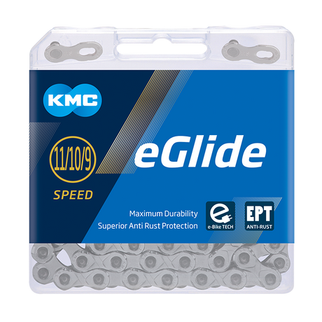 Kmc ketting eglide 9 11 speed shimano 118 links ept zilver incl missinglink