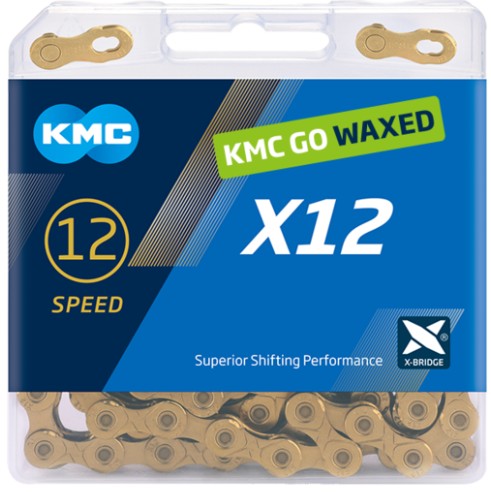 Kmc ketting x12 12v 126l waxed ti-n goud