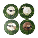 Schapen set 4 onderzetters