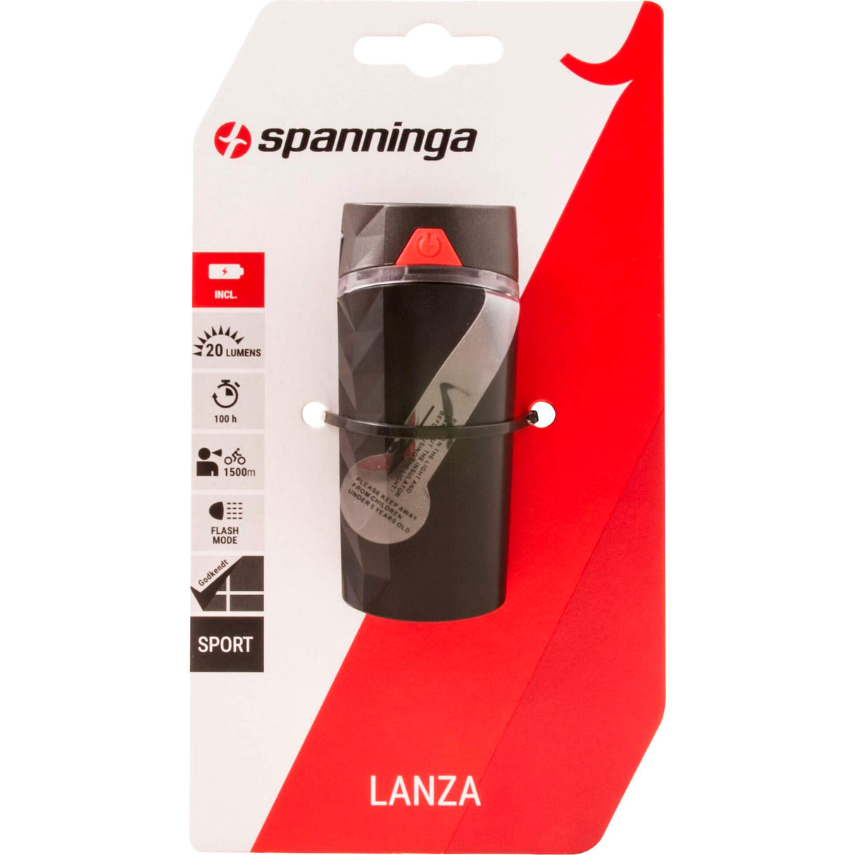 Spanninga Koplamp Lanza batterij 20 lumen