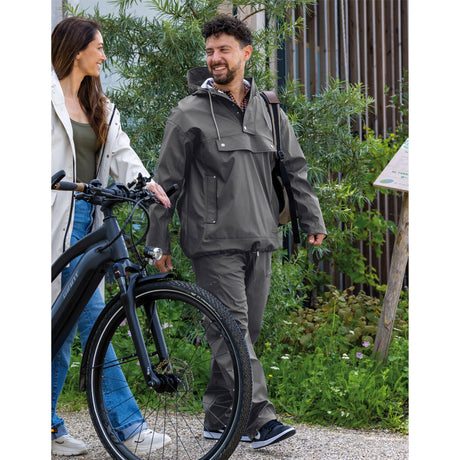 Mirage regenjas rainfall closed jacket - maat s - gemaakt van polyester soft touch - earl grey