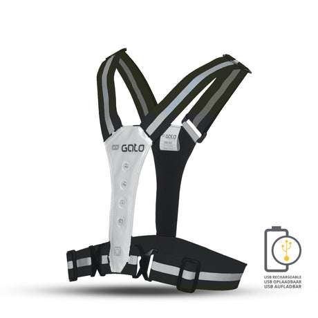 Gato Safer sport vest led usb antraciet one size