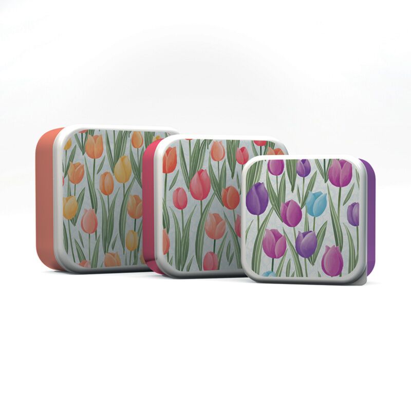 Set 3 lunch box s m l -tulpen