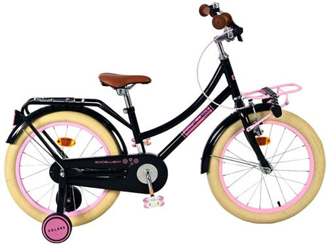 Volare 18 inch fiets excellent zwart roze oma transport 51810
