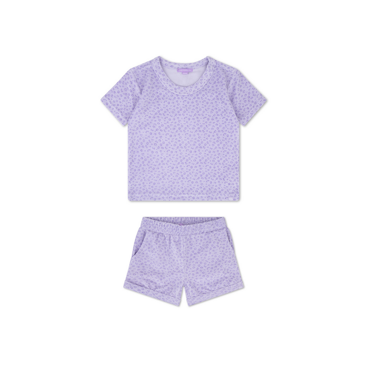 Leopard | lila meisjes set strand - muslin