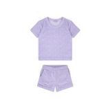 Leopard | lila meisjes set strand - muslin