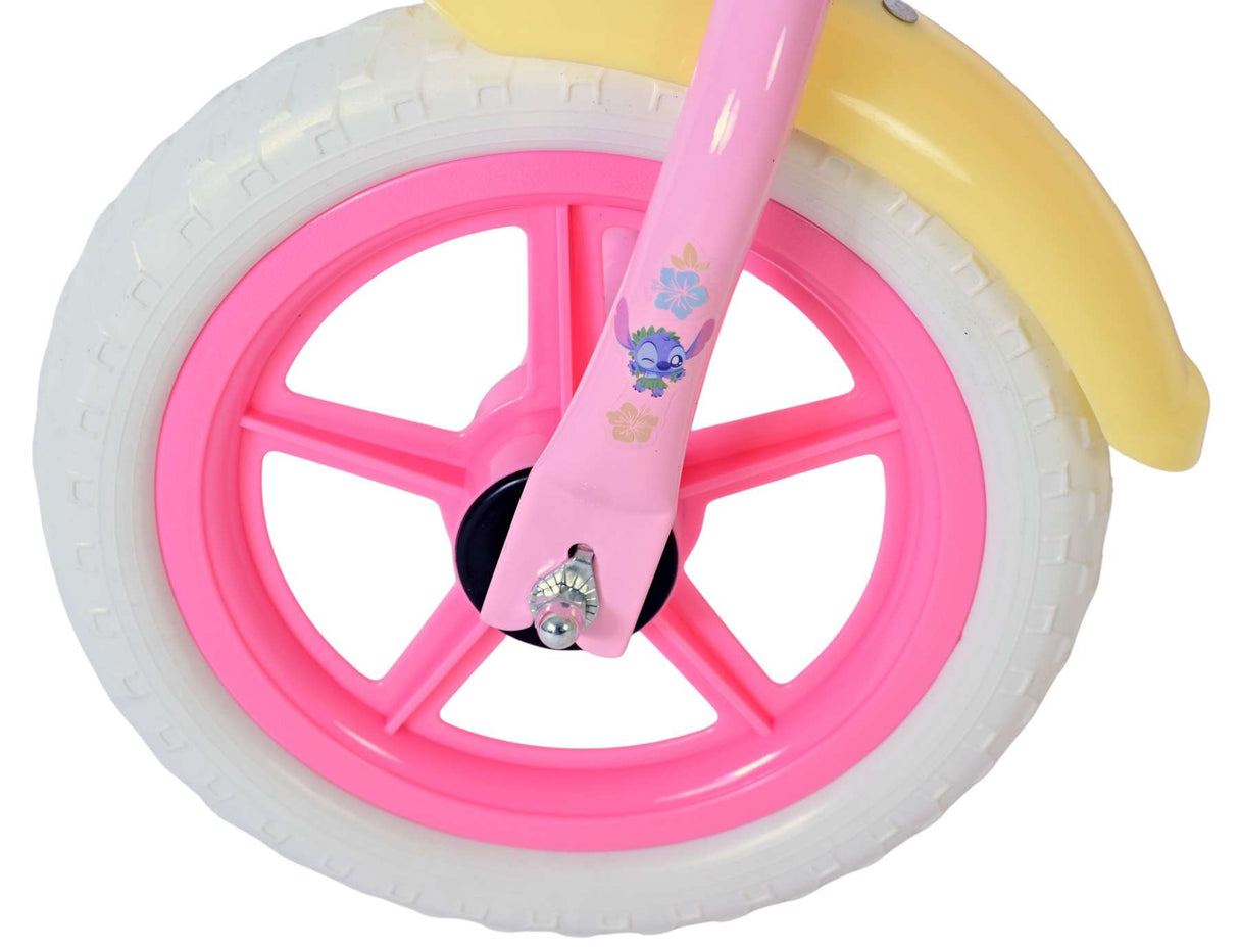 No brand loopfiets staal disney stitch roze