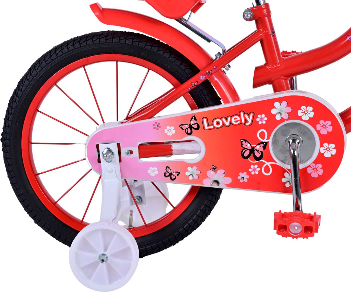 Volare Lovely Kinderfiets Meisjes 16 inch Rood Wit