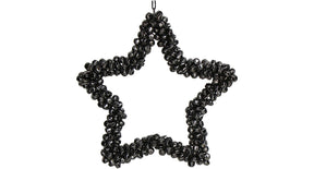 Ornament bells star metal anthracite 16cm