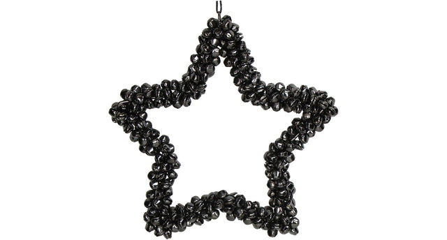 Ornament bells star metal anthracite 16cm