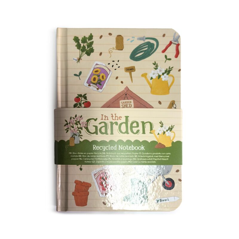 In the garden recycled a6 notitieboekje