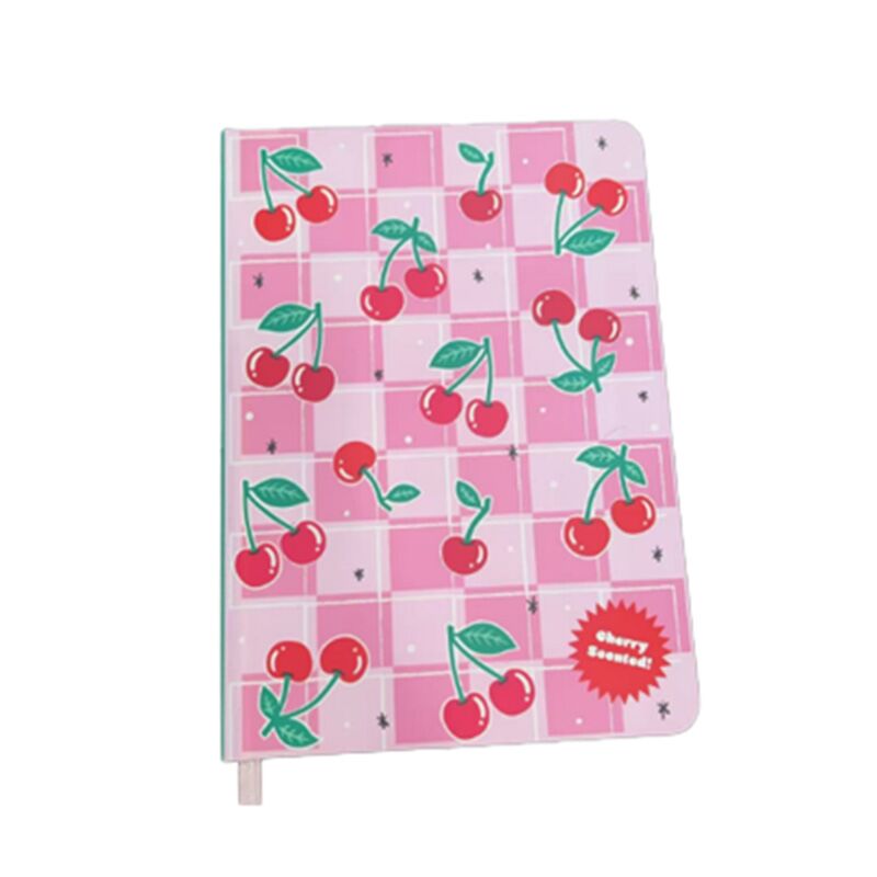 Kersen geparfurmeerd gerecycled a5-notitieboek cherry